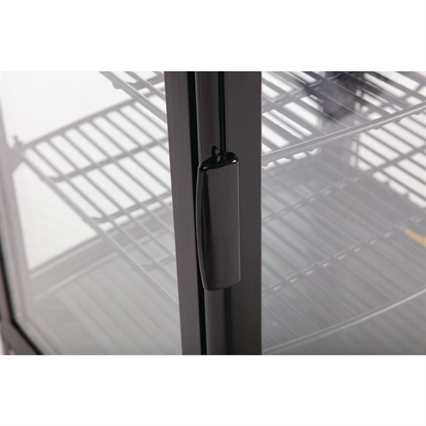Polar C-Series Energy Efficient Curved Door Display Fridge Black 86Ltr