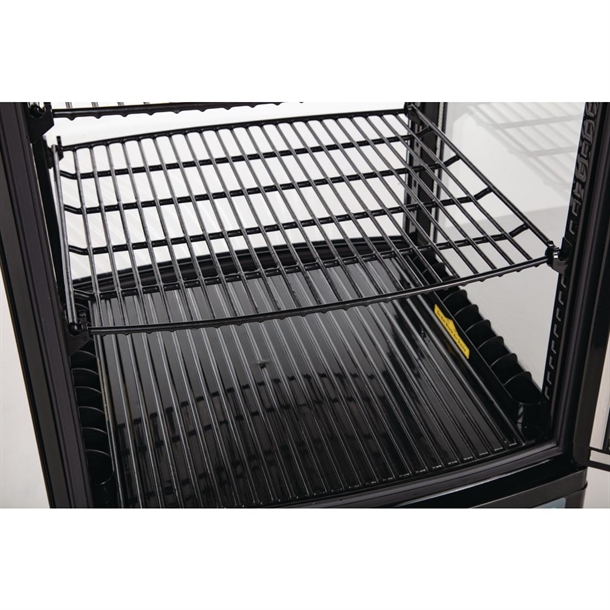 Polar C-Series Energy Efficient Curved Door Display Fridge Black 86Ltr