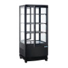 Polar C-Series Energy Efficient Curved Door Display Fridge Black 86Ltr