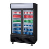 Polar G-Series Upright Hinged Door Display Cooler with Light Box 950Ltr Black Polar G-Series Upright Hinged Door Display Cooler with Light Box 950Ltr Black