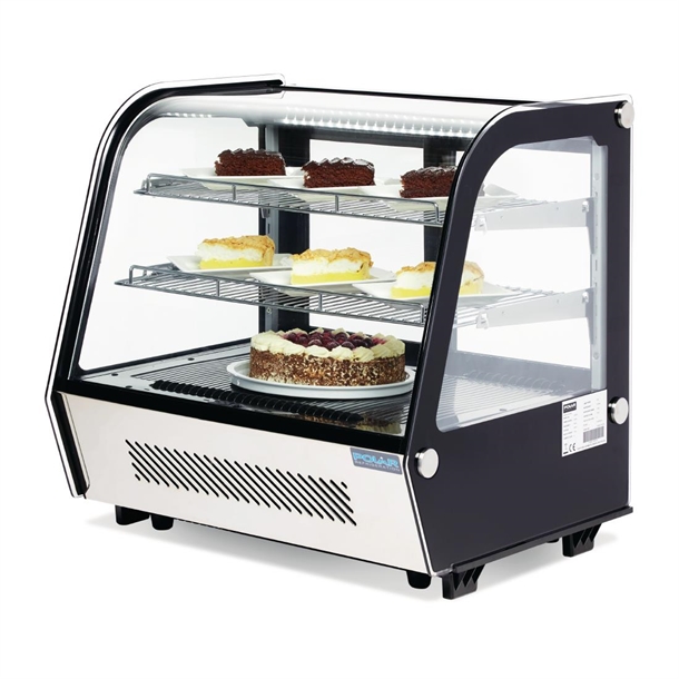 Polar G-Series Energy Efficient Countertop Food Display Fridge 120Ltr Black Polar G-Series Energy Efficient Countertop Food Display Fridge 120Ltr Black