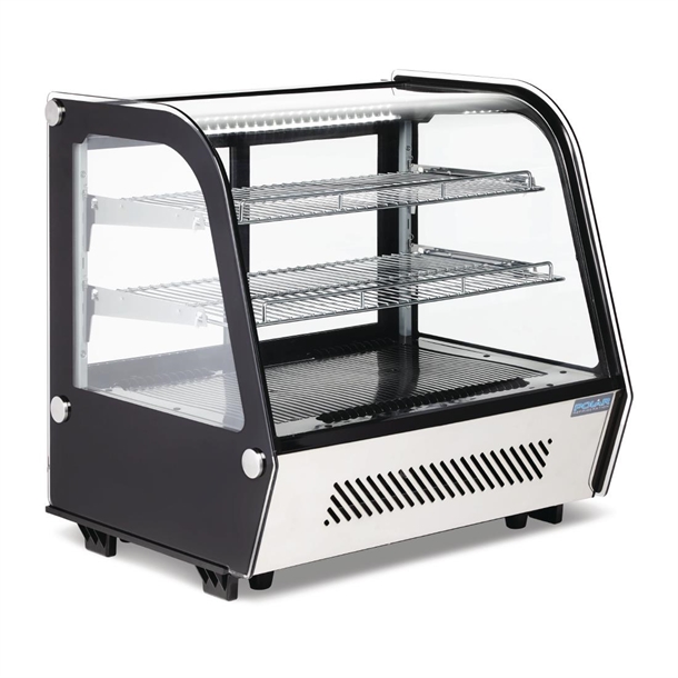 Polar G-Series Energy Efficient Countertop Food Display Fridge 120Ltr Black Polar G-Series Energy Efficient Countertop Food Display Fridge 120Ltr Black