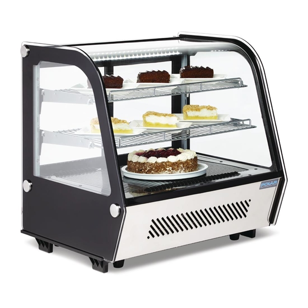 Polar G-Series Energy Efficient Countertop Food Display Fridge 120Ltr Black Polar G-Series Energy Efficient Countertop Food Display Fridge 120Ltr Black