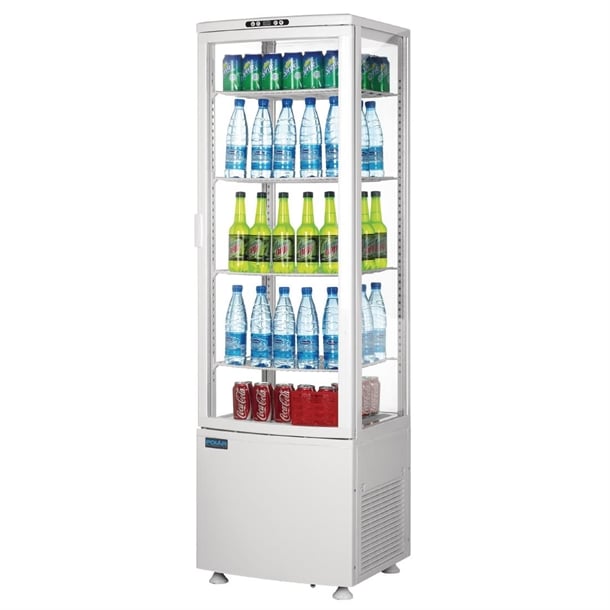 Polar C-Series Curved Door Display Fridge 235Ltr White