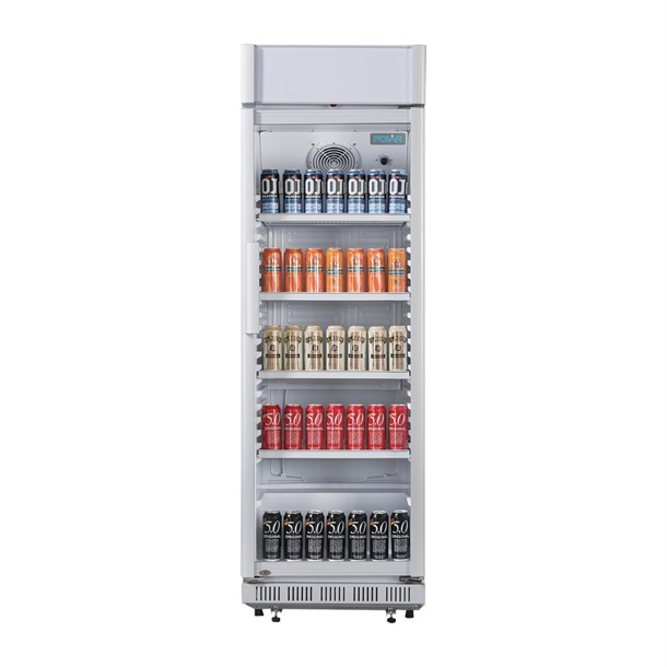 Polar C-Series Upright Display Cooler with Light Box 346Ltr Polar C-Series Upright Display Cooler with Light Box 346Ltr