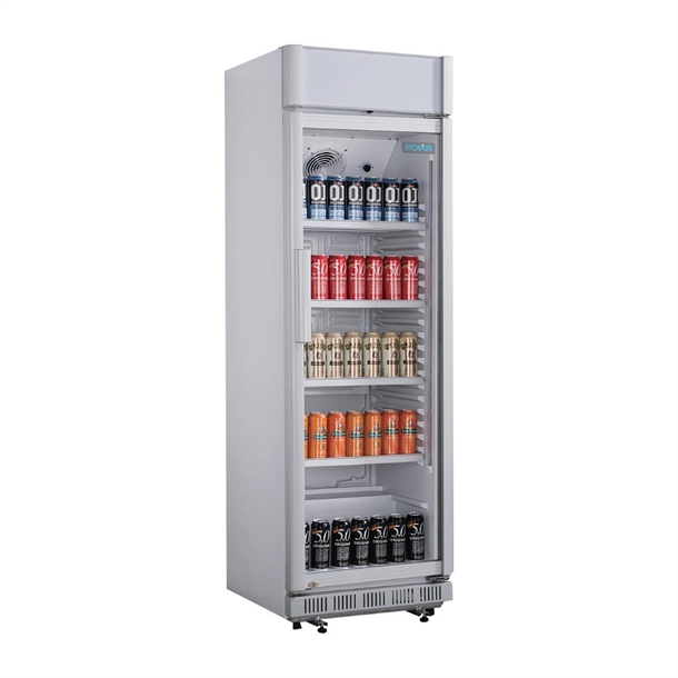 Polar C-Series Upright Display Cooler with Light Box 346Ltr Polar C-Series Upright Display Cooler with Light Box 346Ltr