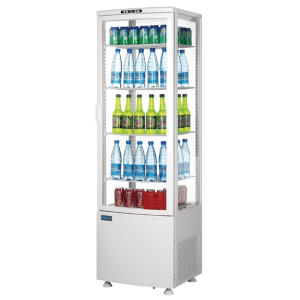 Polar C-Series Energy Efficient Curved Door Display Fridge White 235Ltr