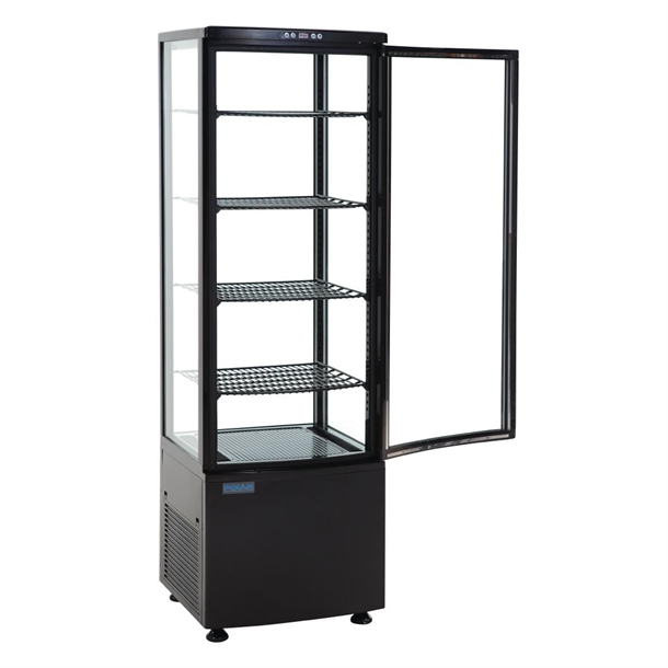 Polar C-Series Curved Door Display Fridge 235Ltr Black Polar C-Series Curved Door Display Fridge 235Ltr Black