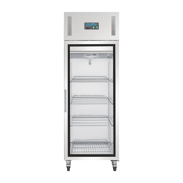 Polar G-Series Gastro Display Glass Door Fridge 600Ltr - Stainless Steel