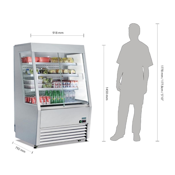 Polar G-Series Energy Efficient Multideck Display Fridge 918mm Polar G-Series Energy Efficient Multideck Display Fridge 918mm