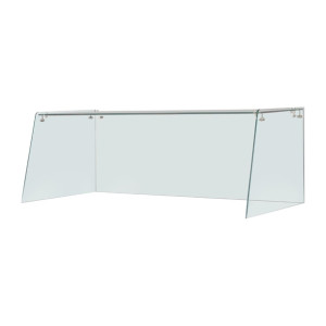 Straight Glass Sneeze Guard Assembly for 3 Door Counter Straight Glass Sneeze Guard Assembly for 3 Door Counter