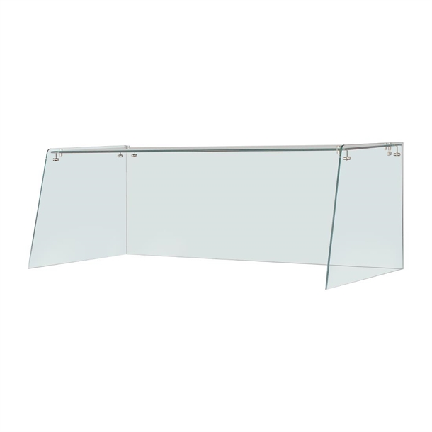 Straight Glass Sneeze Guard Assembly for 3 Door Counter Straight Glass Sneeze Guard Assembly for 3 Door Counter