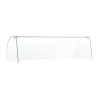 Curved Glass Sneeze Guard Assembly