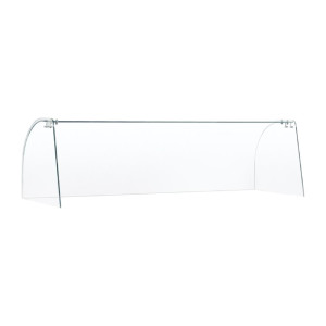 Curved Glass Sneeze Guard Assembly