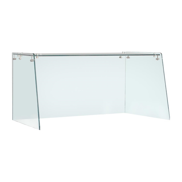 Straight Glass Sneeze Guard Assembly for 2 Door Counter Straight Glass Sneeze Guard Assembly for 2 Door Counter