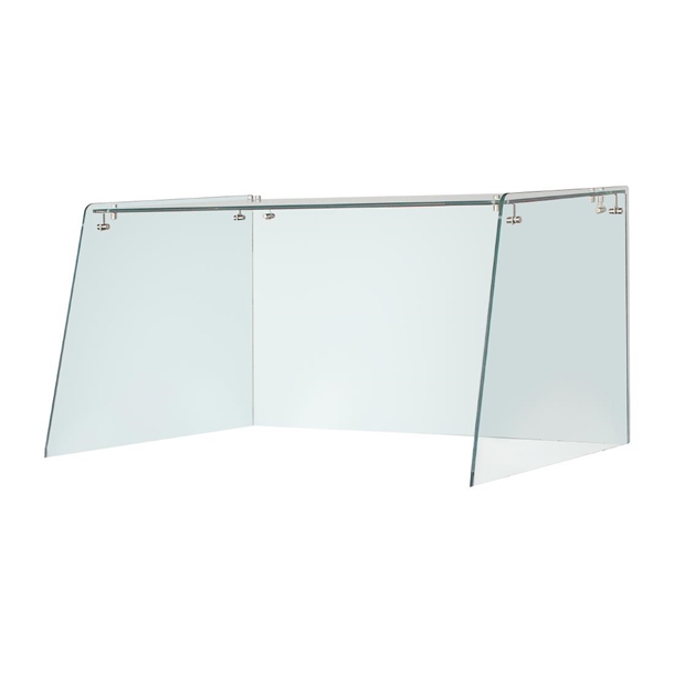 Straight Glass Sneeze Guard Assembly for 2 Door Counter Straight Glass Sneeze Guard Assembly for 2 Door Counter