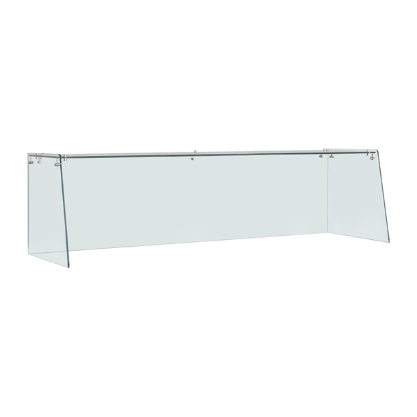 Straight Glass Sneeze Guard Assembly for 4 Door Counter Straight Glass Sneeze Guard Assembly for 4 Door Counter