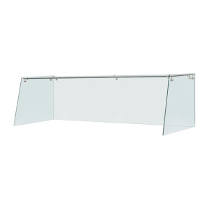 Straight Glass Sneeze Guard Assembly for 4 Door Counter Straight Glass Sneeze Guard Assembly for 4 Door Counter
