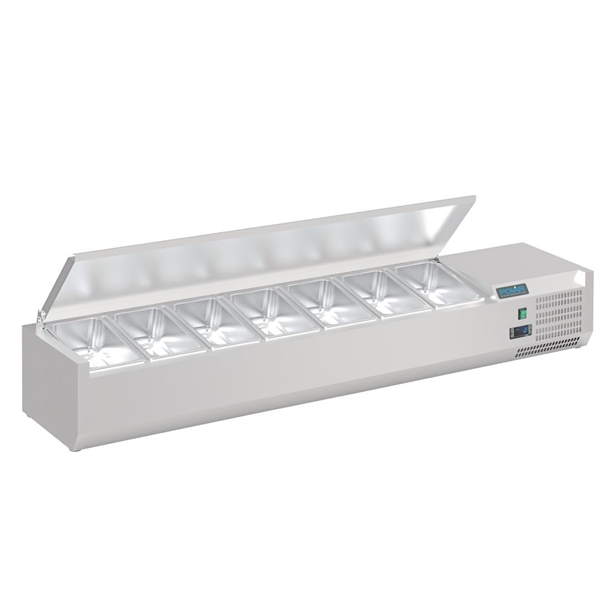 Polar G-Series Countertop Prep Fridge with Lid 7x 1/4GN Polar G-Series Countertop Prep Fridge with Lid 7x 1/4GN
