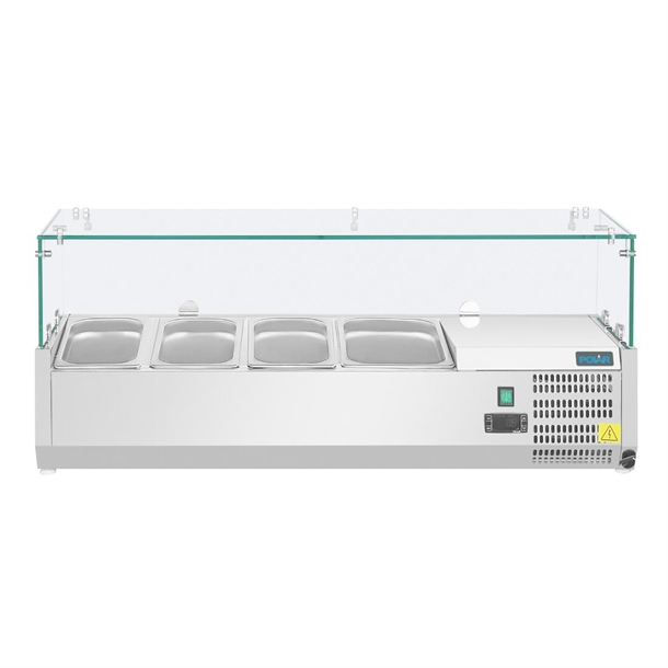 Polar G-Series Countertop Prep Fridge 3x 1/3GN & 1x 1/2GN Polar G-Series Countertop Prep Fridge 3x 1/3GN & 1x 1/2GN