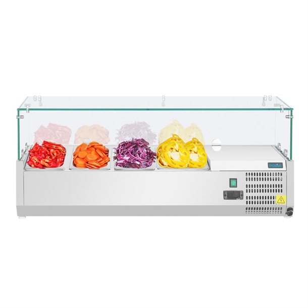 Polar G-Series Countertop Prep Fridge 3x 1/3GN & 1x 1/2GN Polar G-Series Countertop Prep Fridge 3x 1/3GN & 1x 1/2GN