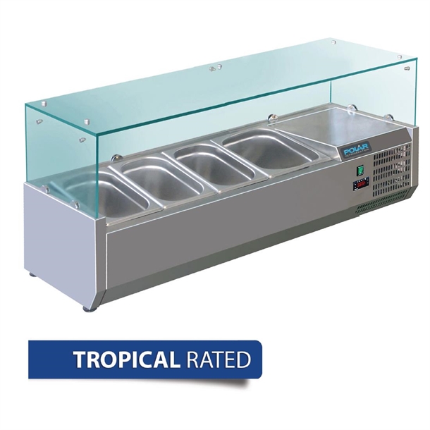 Polar G-Series Countertop Prep Fridge 3x 1/3GN & 1x 1/2GN Polar G-Series Countertop Prep Fridge 3x 1/3GN & 1x 1/2GN