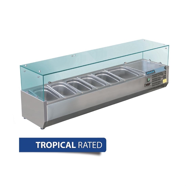 Polar G-Series Countertop Prep Fridge 5x 1/3GN & 1x 1/2GN Polar G-Series Countertop Prep Fridge 5x 1/3GN & 1x 1/2GN