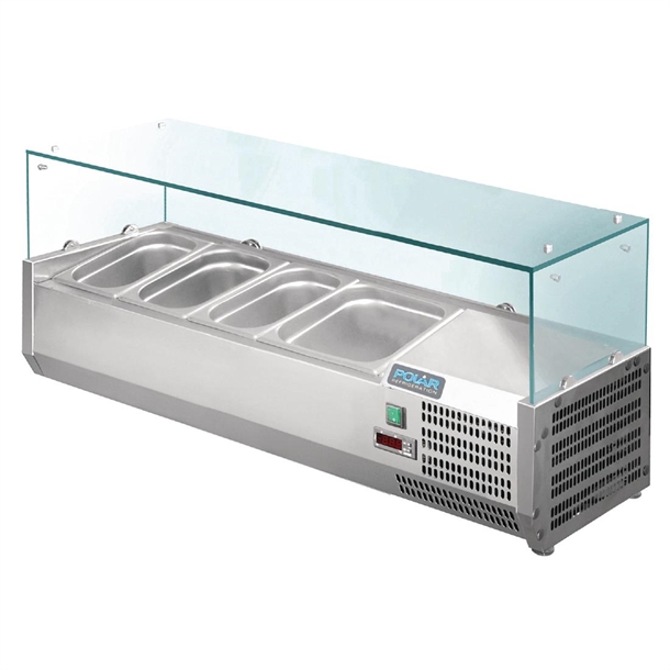 Polar G-Series Countertop Prep Fridge 3x 1/3GN & 1x 1/2GN Polar G-Series Countertop Prep Fridge 3x 1/3GN & 1x 1/2GN
