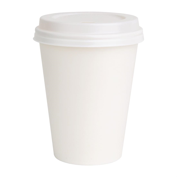 Fiesta Paper Coffee Cups 225ml 8oz White 