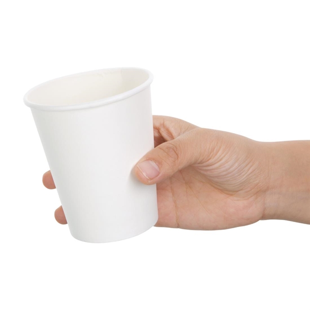Fiesta Paper Coffee Cups 225ml 8oz White 
