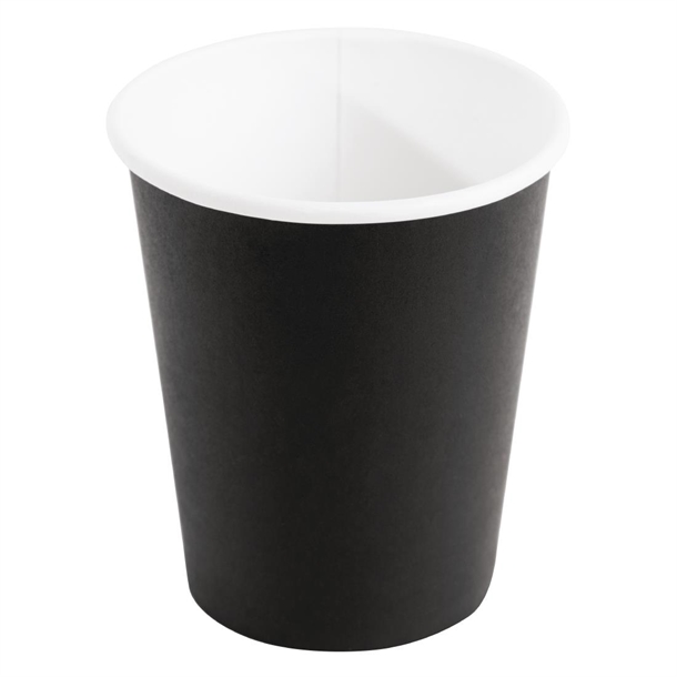 Fiesta Takeaway Coffee Cups Single Wall Black 225ml / 8oz Fiesta Takeaway Coffee Cups Single Wall Black 225ml / 8oz