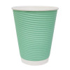 Fiesta Recyclable Hot Cup Ripple Wall Aqua 225ml (500 Pack)