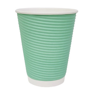 Fiesta Recyclable Hot Cup Ripple Wall Aqua 225ml (500 Pack)