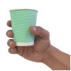 Fiesta Recyclable Hot Cup Ripple Wall Aqua 225ml (500 Pack)