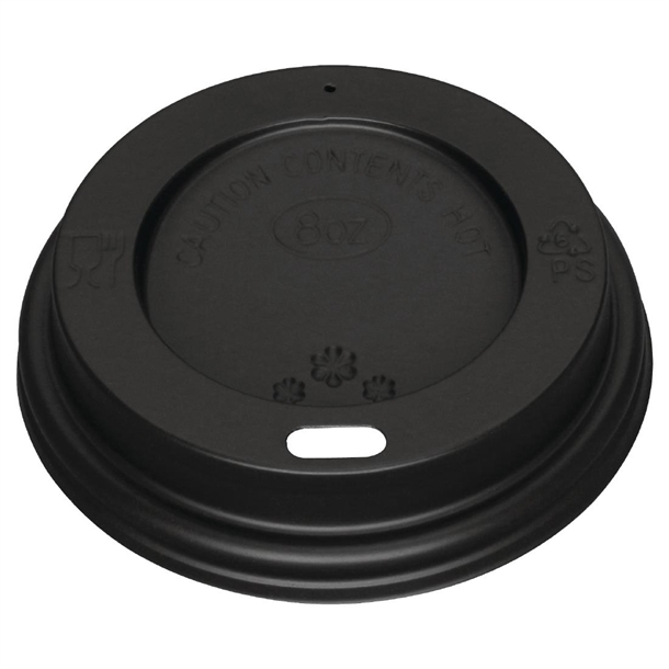 Fiesta Recyclable Coffee Cup Lids Black 225ml / 8oz Fiesta Recyclable Coffee Cup Lids Black 225ml / 8oz