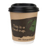 Fiesta Compostable Lid for Hot Cups Black 225ml (1000 Pack)