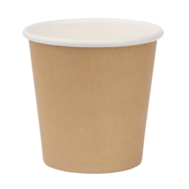 Fiesta Recyclable Hot Cup Single Wall Kraft 114ml (1000 Pack)