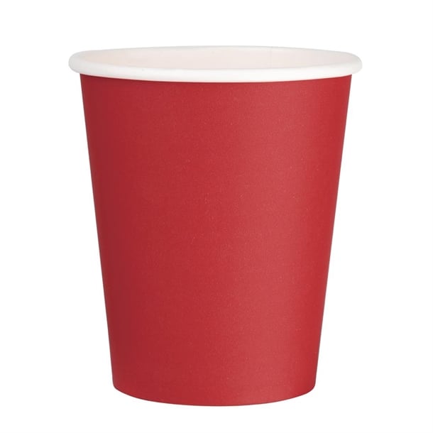 Fiesta Takeaway Coffee Cups Single Wall Red 225ml / 8oz