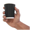 Fiesta Takeaway Coffee Cups Ripple Wall Black 225ml / 8oz
