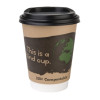 Fiesta Compostable Lid for Hot Cups Black 340ml (1000 Pack)
