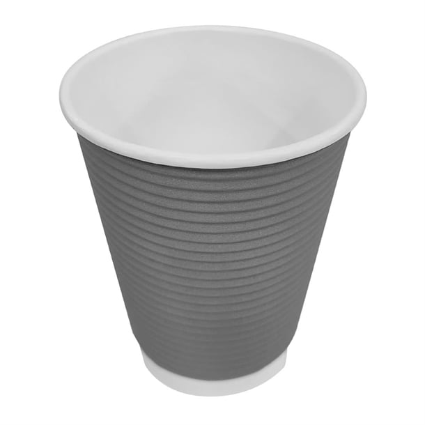 Fiesta Recyclable Hot Cup Ripple Wall Charcoal 340ml (500 Pack)