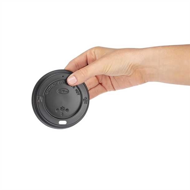 Fiesta Recyclable Coffee Cup Lids Black 340ml / 12oz and 455ml / 16oz