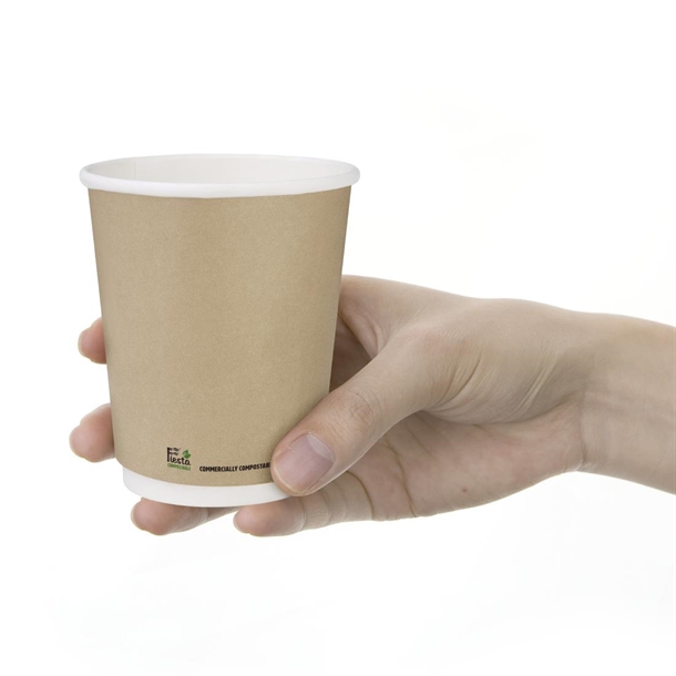 Fiesta Compostable Hot Cup Double Wall Kind Kraft 225ml (500 Pack) Fiesta Compostable Hot Cup Double Wall Kind Kraft 225ml (500 Pack)