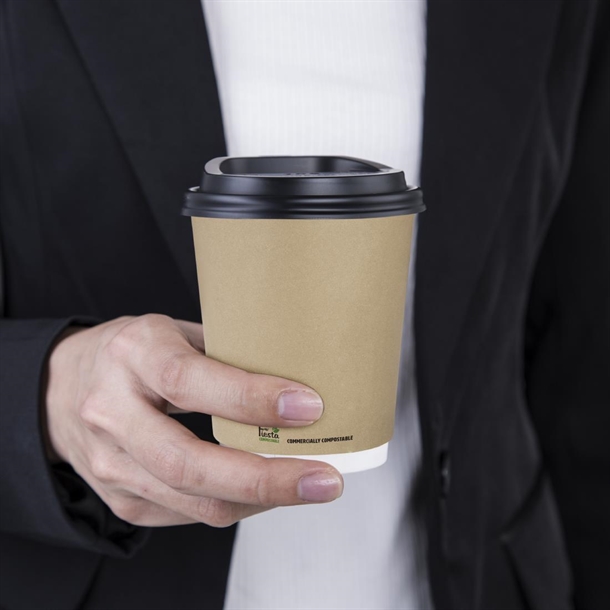 Fiesta Compostable Hot Cup Double Wall Kind Kraft 225ml (500 Pack) Fiesta Compostable Hot Cup Double Wall Kind Kraft 225ml (500 Pack)