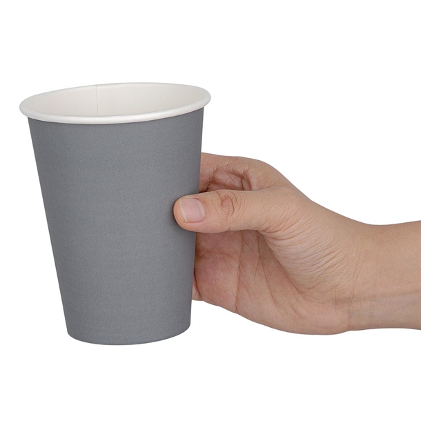Fiesta Recyclable Hot Cup Single Wall Charcoal 340ml (1000 Pack) Fiesta Recyclable Hot Cup Single Wall Charcoal 340ml (1000 Pack)