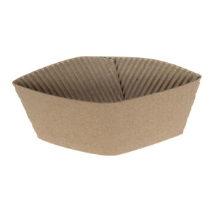 Fiesta Recyclable Corrugated Cup Sleeves for 225ml Cup (Pack of 1000)