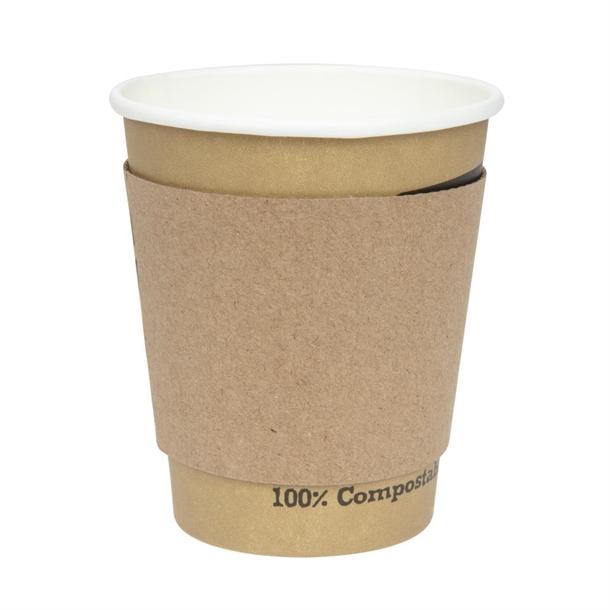 Fiesta Recyclable Corrugated Cup Sleeves for 225ml Cup (Pack of 1000)