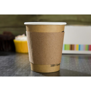 Fiesta Recyclable Corrugated Cup Sleeves for 225ml Cup (Pack of 1000) Fiesta Recyclable Corrugated Cup Sleeves for 225ml Cup (Pack of 1000)