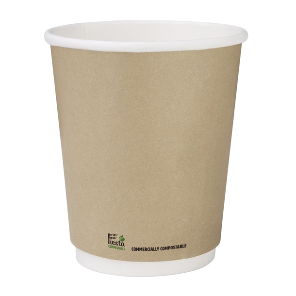 Fiesta Compostable Hot Cup Double Wall Kind Kraft 225ml (25 Pack) Fiesta Compostable Hot Cup Double Wall Kind Kraft 225ml (25 Pack)