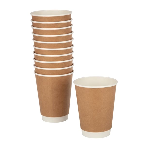 Fiesta Recyclable Hot Cup Double Wall Kraft 340ml (500 Pack) Fiesta Recyclable Hot Cup Double Wall Kraft 340ml (500 Pack)